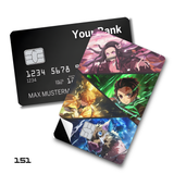 Demon Slayer Main Characters Collage card skin sticker
