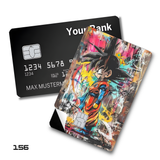 Dragon Ball Kid Goku Graffiti Paint Splatter Art card skin sticker