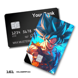 Dragon Ball Super Saiyan Blue Goku Fiery Aura card skin sticker