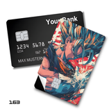 Dragon Ball Ultra Instinct Goku Red Abstract Background card skin sticker