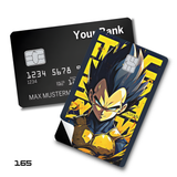 Dragon Ball Super Saiyan Vegeta Yellow and Black card skin sticker