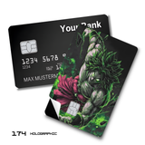 Dragon Ball Legendary Super Saiyan Broly Green Aura card skin sticker