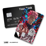 Jujutsu Kaisen Yuji Itadori and Sukuna Combined Portrait card skin sticker
