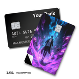 Naruto Sasuke Uchiha with Purple Susanoo card skin sticker