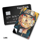 Naruto Uzumaki Abstract Painterly Portrait card skin sticker