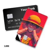 One Piece Monkey D. Luffy Smiling Widely card skin sticker