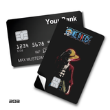 One Piece Luffy Silhouette with Logo card skin sticker