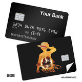 One Piece Straw Hat Pirates Sunset Silhouette card skin sticker
