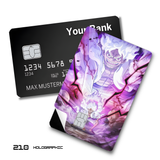 One Piece Laughing Luffy Gear 5 with Purple Energy card skin sticker