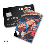 One Piece Painterly Style Monkey D. Luffy card skin sticker