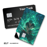 One Piece Roronoa Zoro with Green Energy Aura card skin sticker