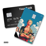 One Piece Shirtless Roronoa Zoro in Town card skin sticker