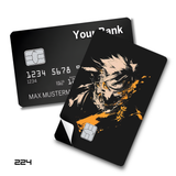 Naruto Uzumaki Sketch with Orange Accents card skin sticker
