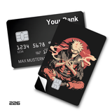 Naruto Uzumaki sitting with bandaged hands card skin sticker