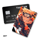 Naruto Uzumaki smiling close up portrait card skin sticker
