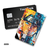 Naruto Split face of and Sasuke card skin sticker