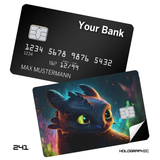 How to Train Your Dragon Close-up of Toothless the dragon card skin sticker