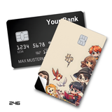 Harry Potter Chibi and friends reading card skin sticker