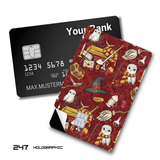 Harry Potter themed magical items pattern card skin sticker