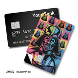 Star Wars Colorful Pop Art Darth Vader Helmet card skin sticker