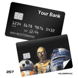 Star Wars Droids C-3PO R2-D2 BB-8 card skin sticker