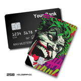 DC Comics The Joker Laughing Maniacally Comic Art card skin sticker
