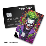 DC Comics The Joker Joaquin Phoenix Colorful Portrait card skin sticker