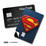 DC Comics Classic Superman S Logo on Blue card skin sticker