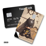 DC Comics Chibi Batman with Graffiti Background card skin sticker
