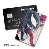 Marvel Venom Profile with Long Tongue card skin sticker
