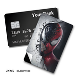 Marvel Spider-Man being taken over by Venom card skin sticker
