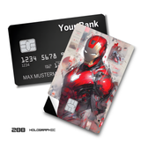 Marvel Iron Man in suit artistic collage card skin sticker