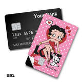 Betty Boop with her dog Pudgy card skin sticker