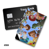 Toy Story 4 Characters Looking Down card skin sticker