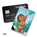 Disney Baby Moana on the beach card skin sticker