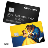 Disney Belle and The Beast Dancing card skin sticker