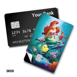 Disney Ariel, Flounder and Sebastian Underwater card skin sticker