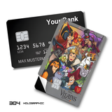 Disney Villains Group Character Collage card skin sticker