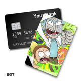 Rick and Morty Panicked Expression card skin sticker