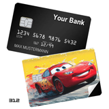 Disney Lightning McQueen from Cars Movie card skin sticker