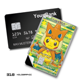Pokemon Pikachu in Charizard Poncho Card card skin sticker