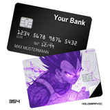Dragon Ball Super Saiyan Vegeta purple energy art card skin sticker
