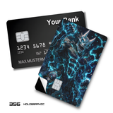 Kaiju No. 8 with blue lightning card skin sticker