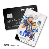 Credit Card Skin Sticker - NBA - Stephen Curry Warriors Splash Collage - Holographic