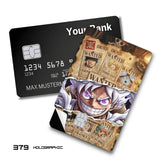 Credit Card Skin Sticker - One Piece - Luffy Gear 5 Wanted Posters - Holographic