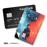 Credit Card Skin Sticker - How to Train Your Dragon - Hiccup And Toothless Fiery Sky - Holographic