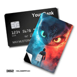 Credit Card Skin Sticker - How to Train Your Dragon - Toothless Split Face With Hiccup - Holographic