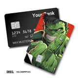 Credit Card Skin Sticker - Marvel - The Hulk Pointing Middle Finger - Holographic