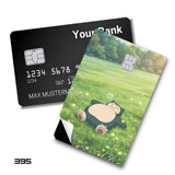 Credit Card Skin Sticker - Pokémon - Snorlax Napping In Flower Field