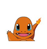 3D Lenticular Sticker - Pokemon - Charizard Peeking Sticker